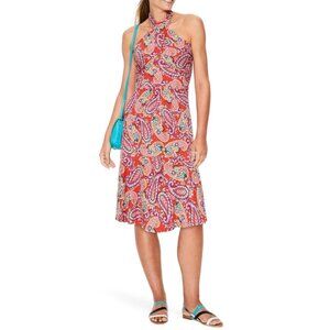 Boden Lilah Red Multicolor Paisley Multiway Dress, Size 10R (US)